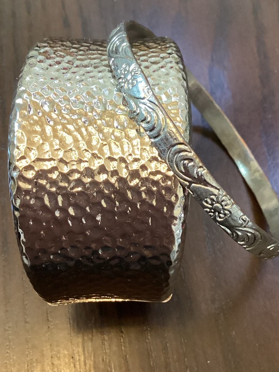 Jewelry - Hammered and Engraved Gold-Tone Bangle Set